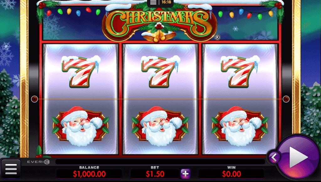 Christmas slot machine 