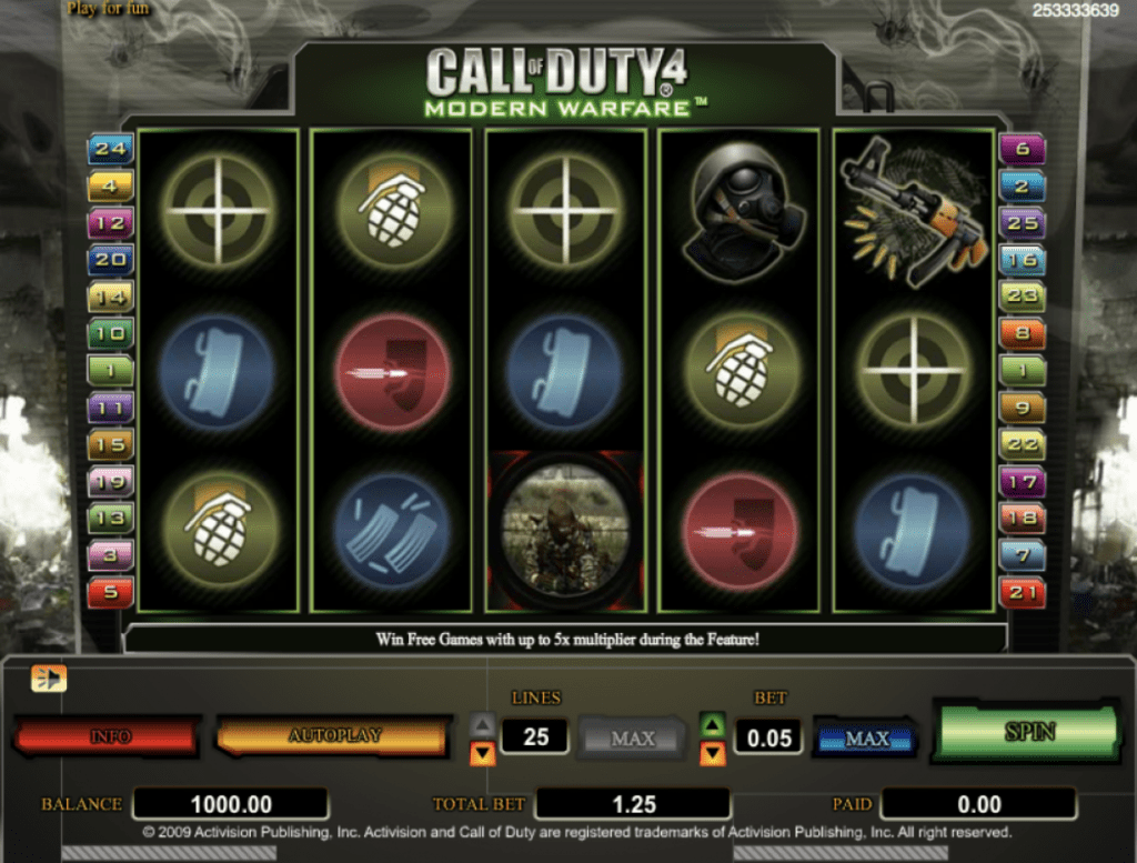Call of Duty slot online